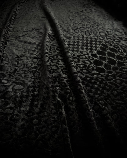 Roen × Semantic Design Tonal Leopard Velour V Neck Top