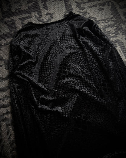 Roen × Semantic Design Tonal Leopard Velour V Neck Top