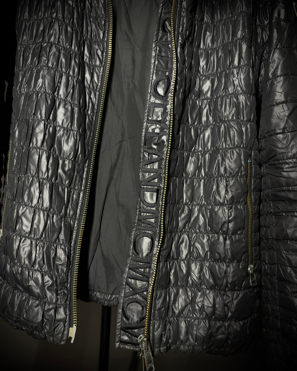 Buffalo Bobs Glossy Crinkled Rabbit Fur Collar Jacket