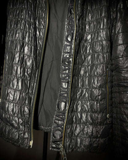 Buffalo Bobs Glossy Crinkled Rabbit Fur Collar Jacket