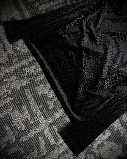 Roen × Semantic Design Tonal Leopard Velour V Neck Top