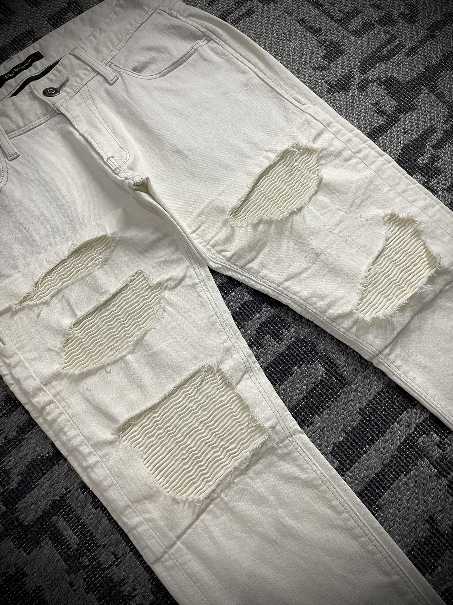 Black By Vanquish Biker Jeans