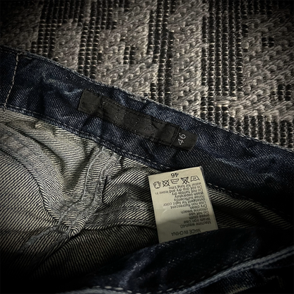 FUGA Whiskered Faded Distressed Flared Jeans