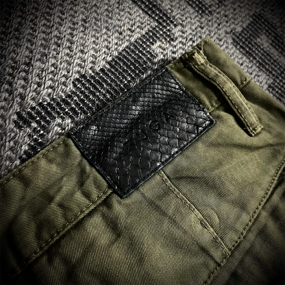 FUGA Whiskered Multizipper Flared Cargo Pants