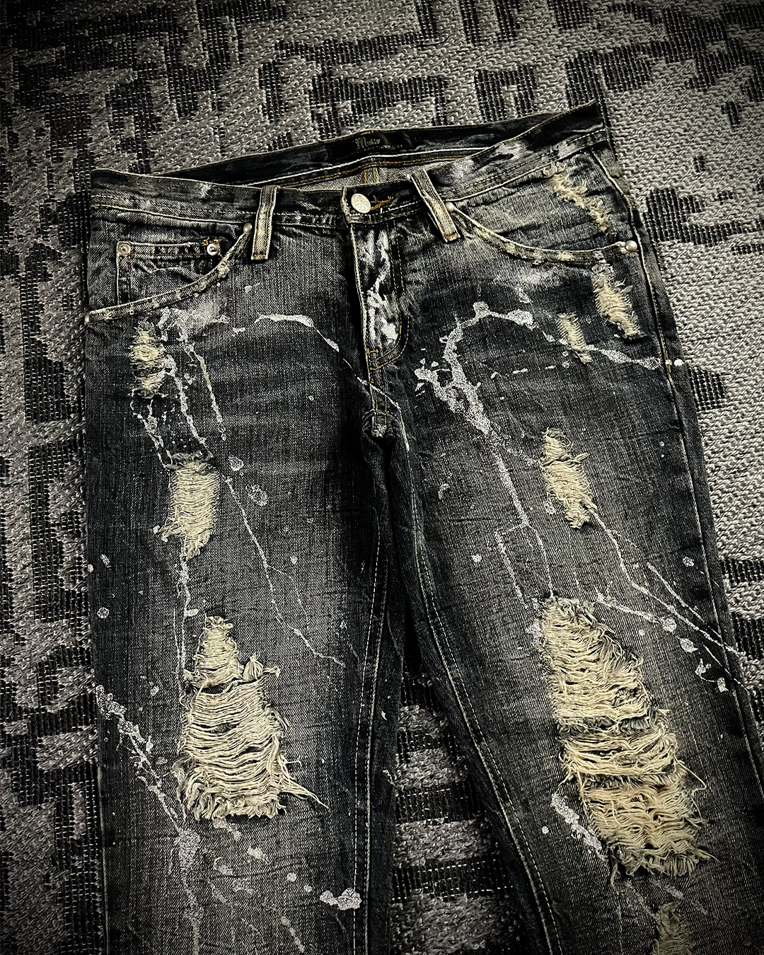 Midas Splash Silver Glitter Bootcut Jeans