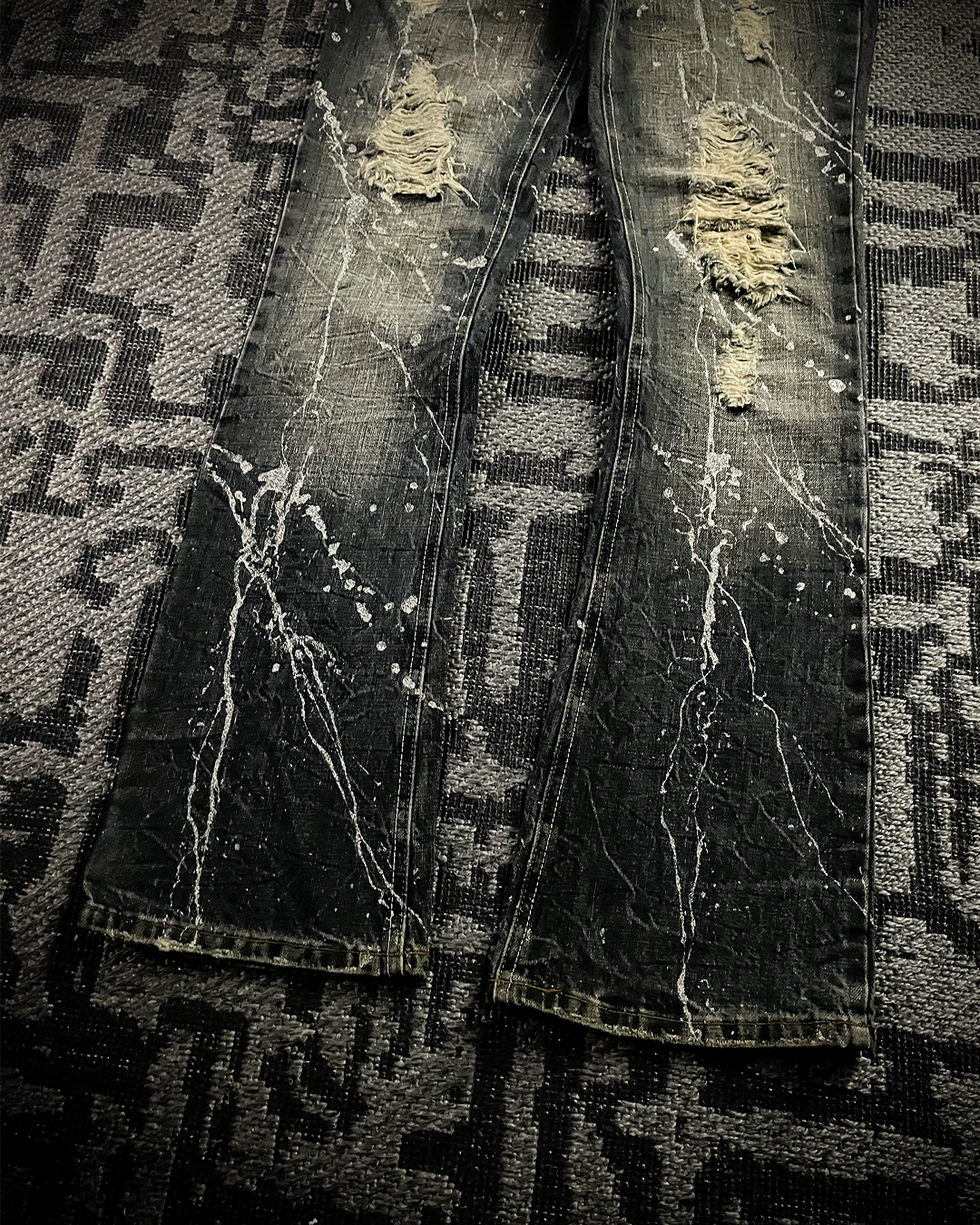 Midas Splash Silver Glitter Bootcut Jeans