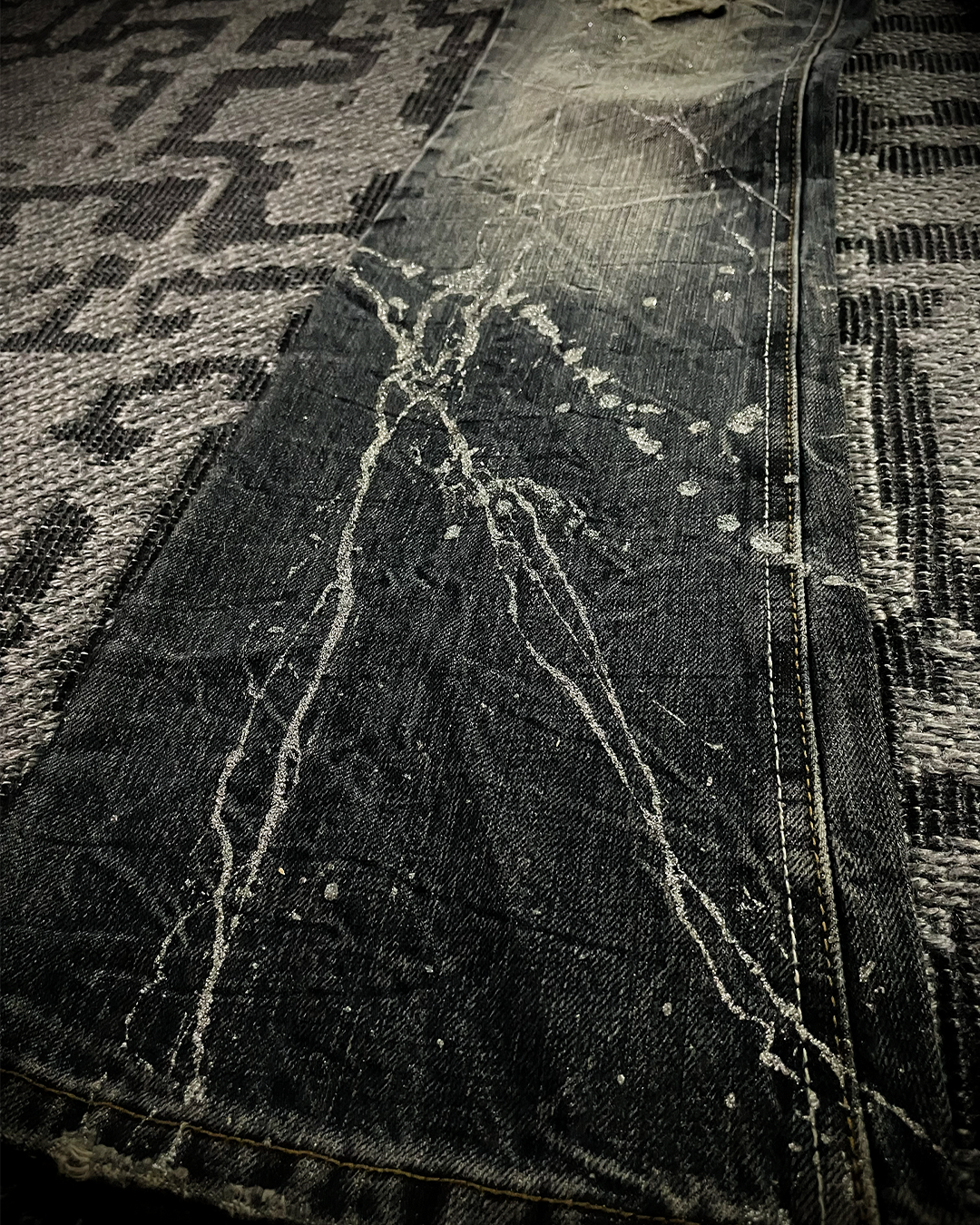 Midas Splash Silver Glitter Bootcut Jeans