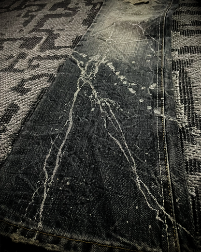 Midas Splash Silver Glitter Bootcut Jeans