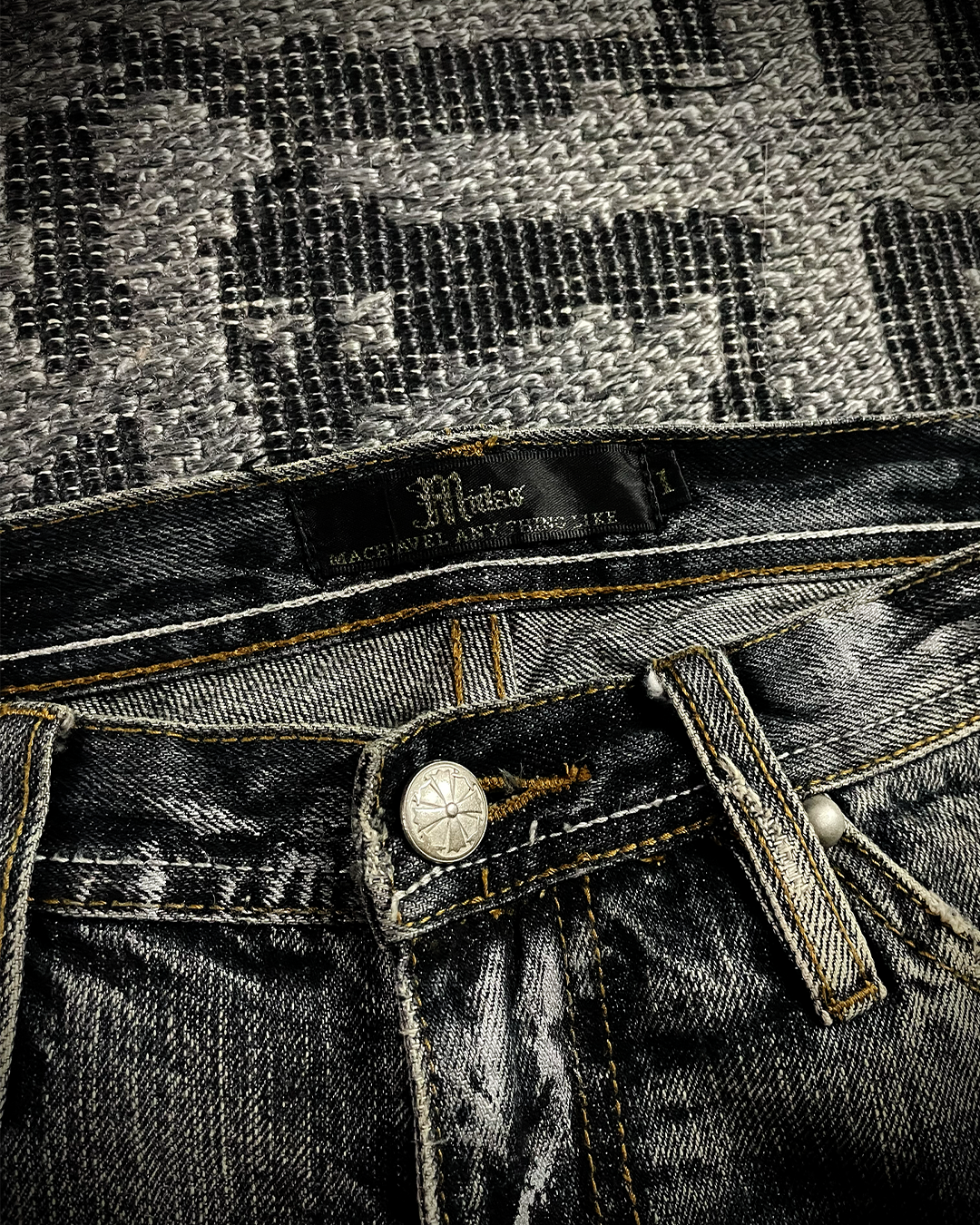 Midas Splash Silver Glitter Bootcut Jeans