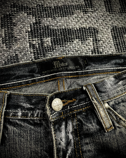 Midas Splash Silver Glitter Bootcut Jeans