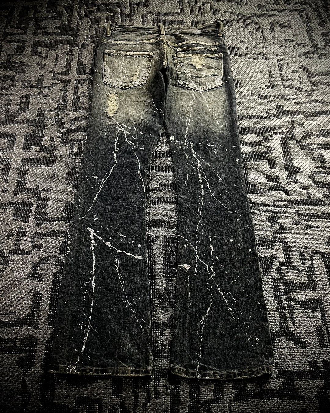 Midas Splash Silver Glitter Bootcut Jeans