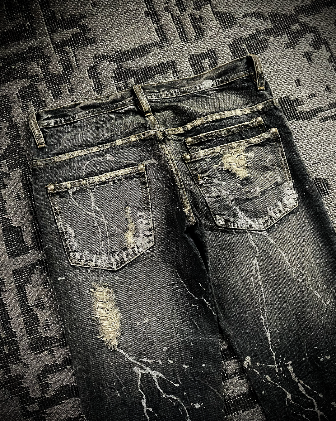 Midas Splash Silver Glitter Bootcut Jeans