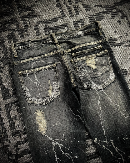 Midas Splash Silver Glitter Bootcut Jeans