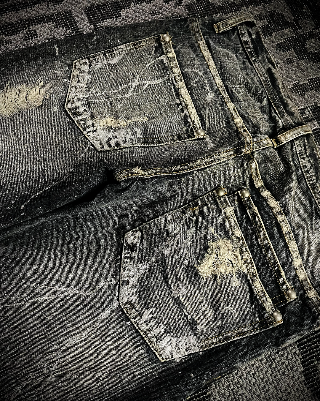 Midas Splash Silver Glitter Bootcut Jeans