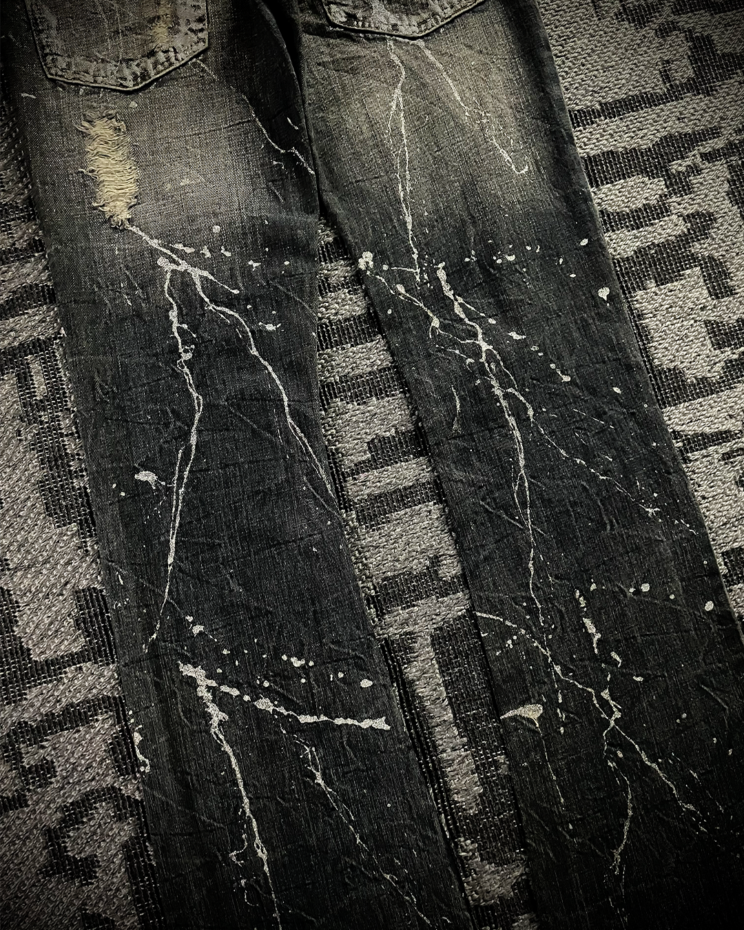 Midas Splash Silver Glitter Bootcut Jeans