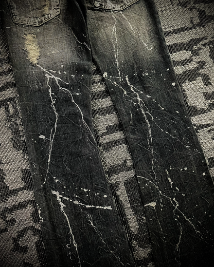 Midas Splash Silver Glitter Bootcut Jeans