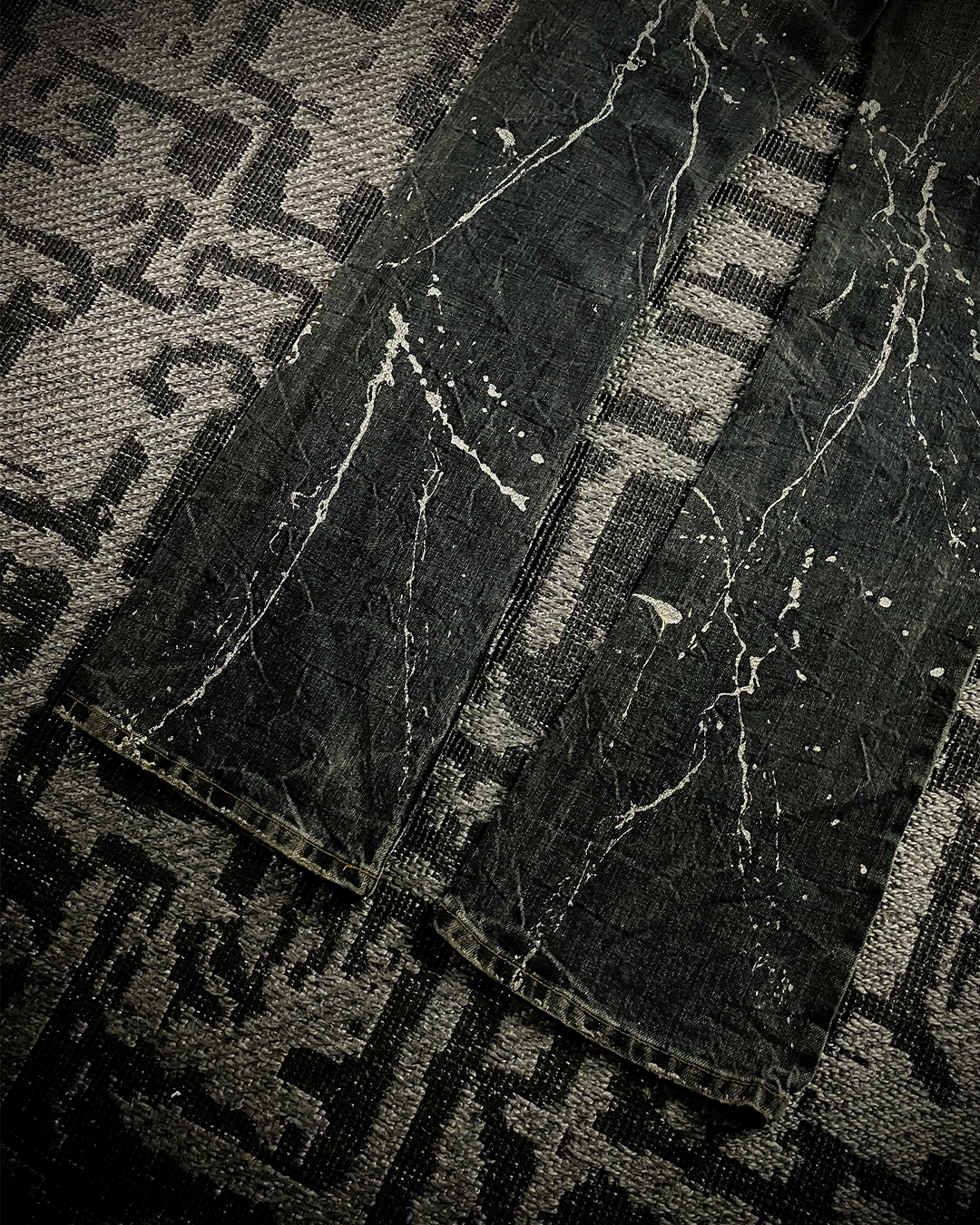 Midas Splash Silver Glitter Bootcut Jeans