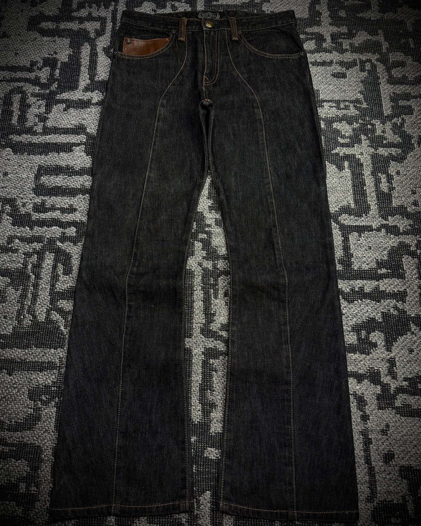 Obelisk 00s Marquis Leather Panel Denim