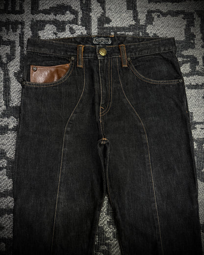 Obelisk 00s Marquis Leather Panel Denim