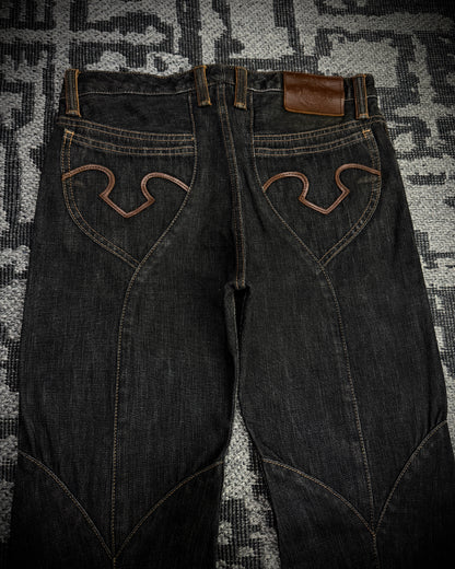 Obelisk 00s Marquis Leather Panel Denim