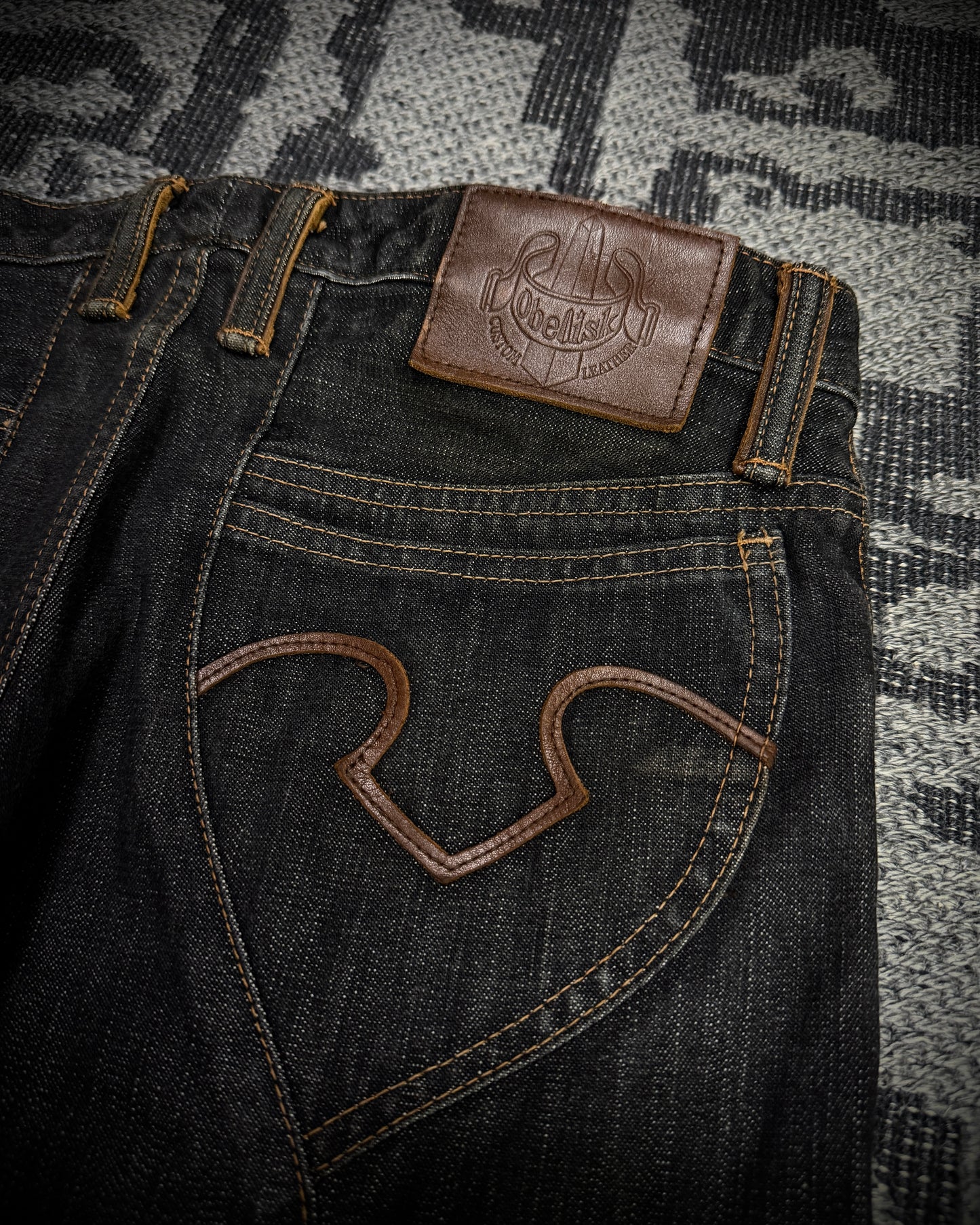 Obelisk 00s Marquis Leather Panel Denim