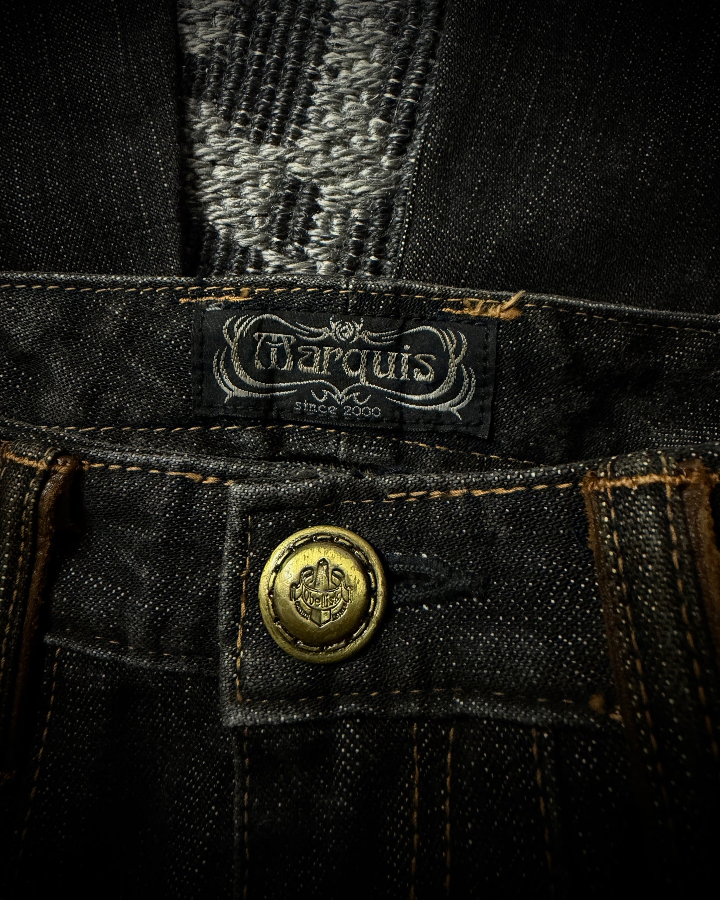 Obelisk 00s Marquis Leather Panel Denim