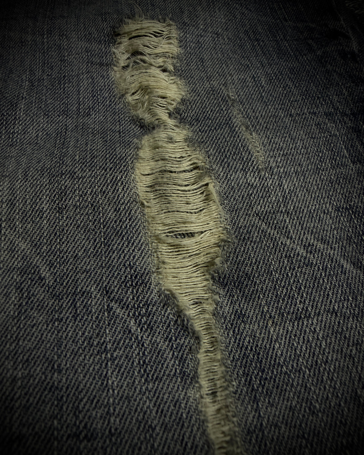 Semantic Design Faded Cracked Bootcut Jeans