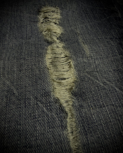 Semantic Design Faded Cracked Bootcut Jeans