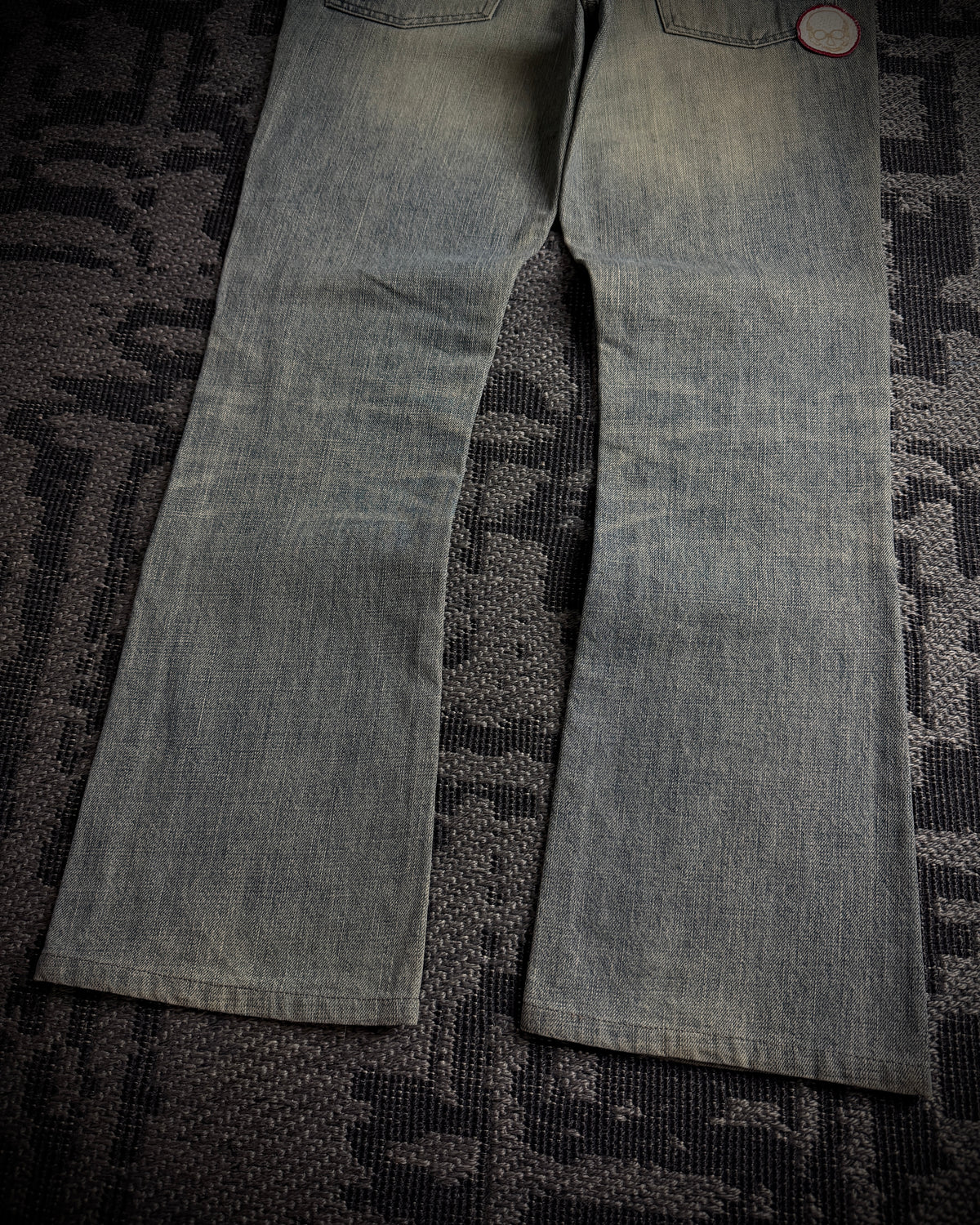 Schlussel Patchwork Distressed Bootcut Jeans