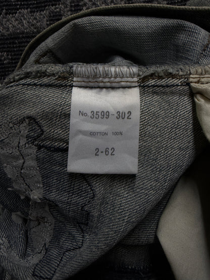 Schlussel Patchwork Distressed Bootcut Jeans