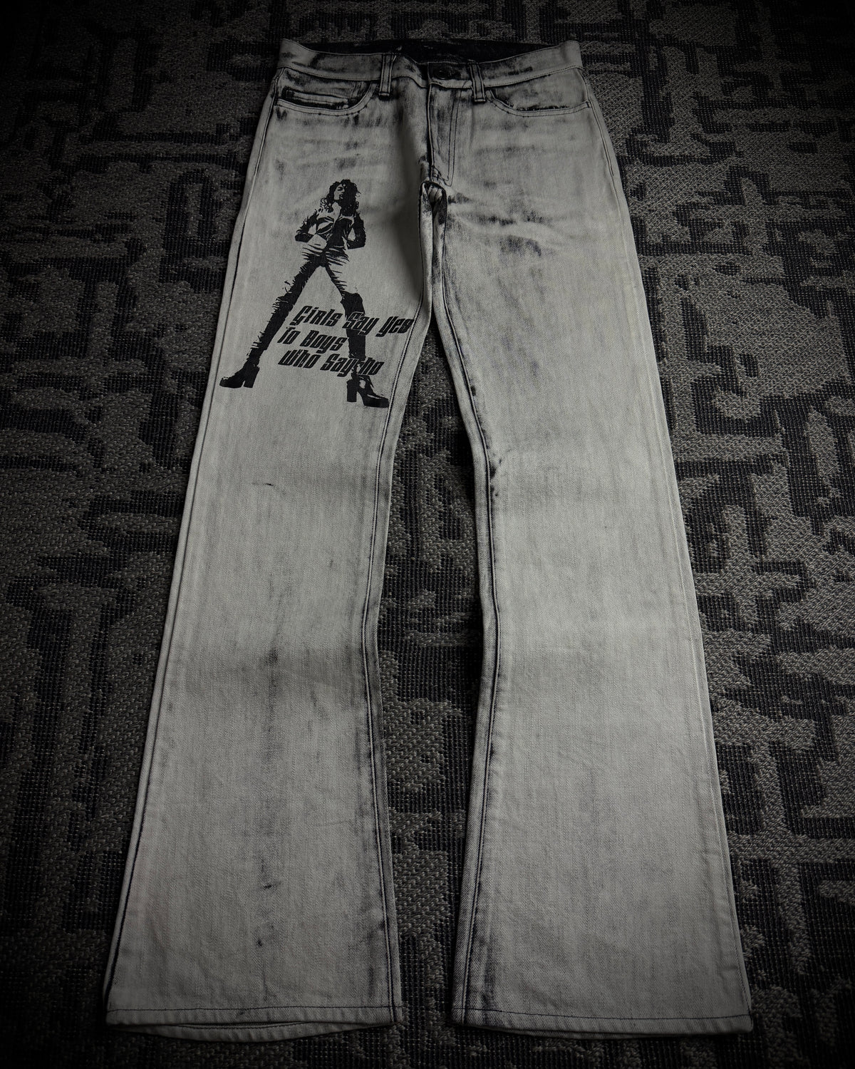 EDGE RUPERT Black Print Off White Jeans