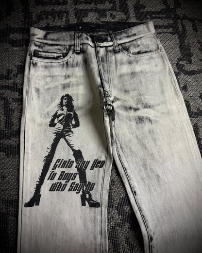 EDGE RUPERT Black Print Off White Jeans