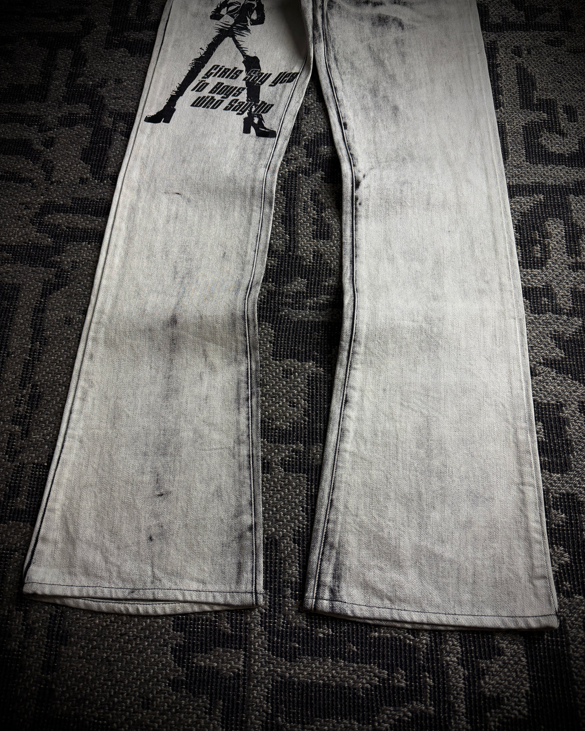 EDGE RUPERT Black Print Off White Jeans