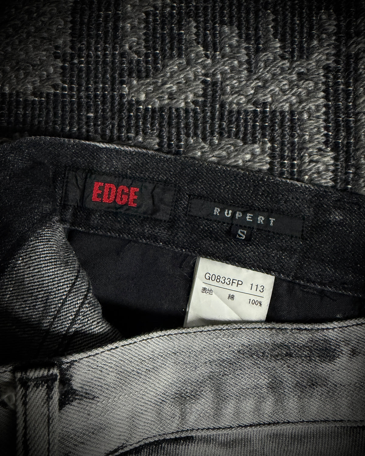 EDGE RUPERT Black Print Off White Jeans