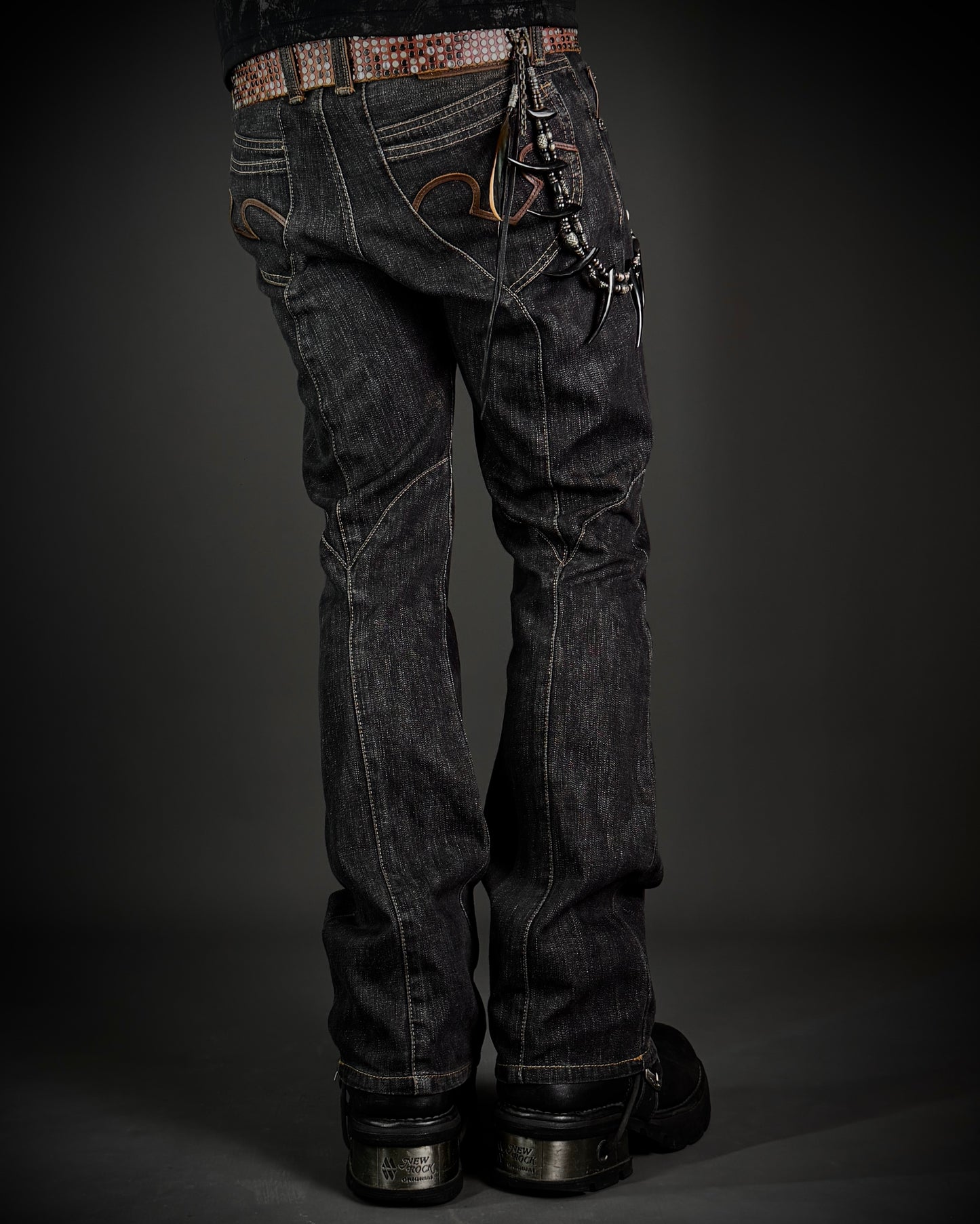 Obelisk 00s Marquis Leather Panel Denim