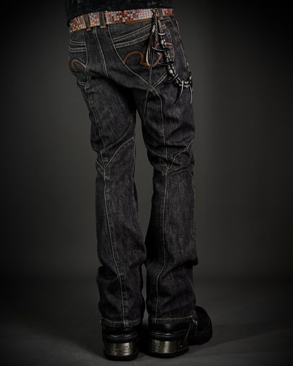 Obelisk 00s Marquis Leather Panel Denim