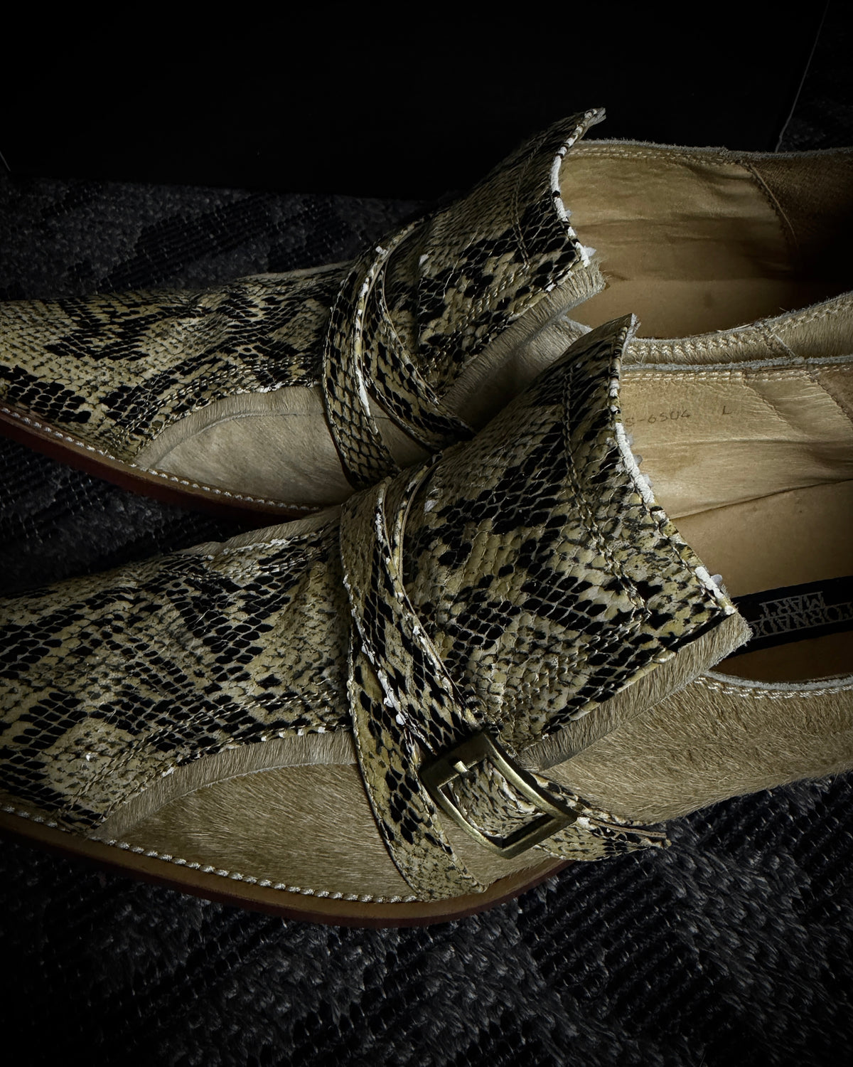 TORNADO MART Hair-on Leather Shoes