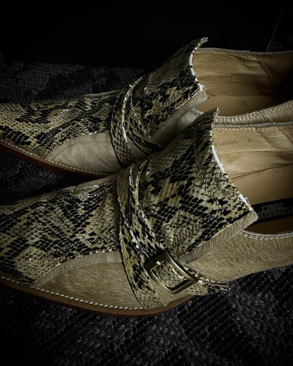 TORNADO MART Hair-on Leather Shoes