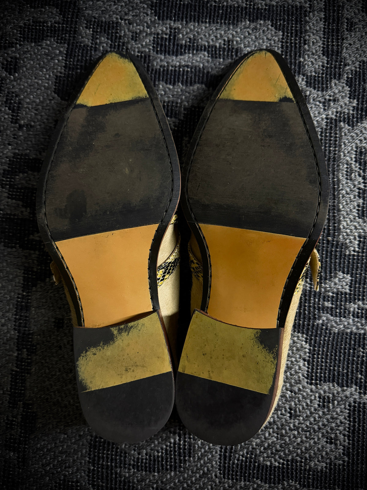 TORNADO MART Hair-on Leather Shoes