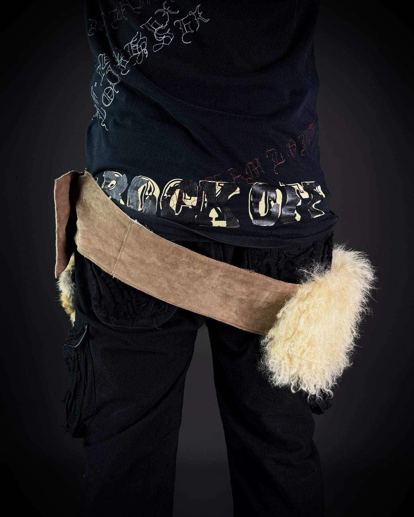 GOA Mixed Real Fur Wrap Belt