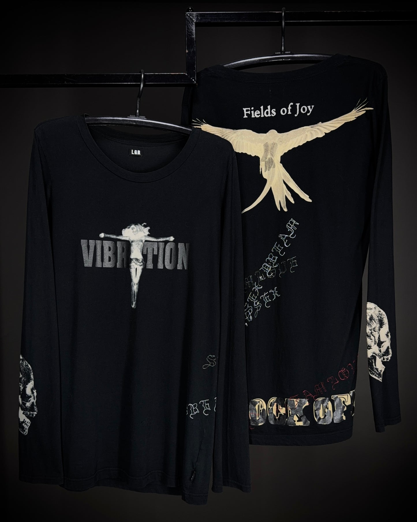 L.G.B. Message-4 Vibration Long Sleeve Tees x2