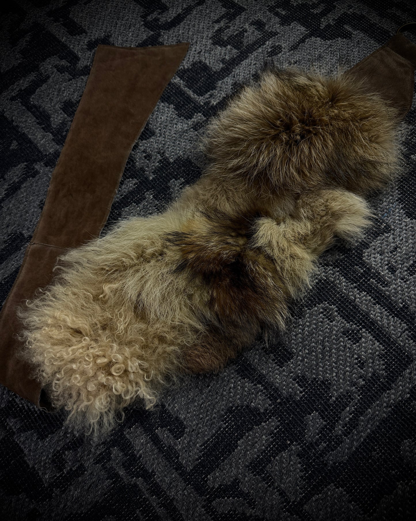 GOA Mixed Real Fur Wrap Belt